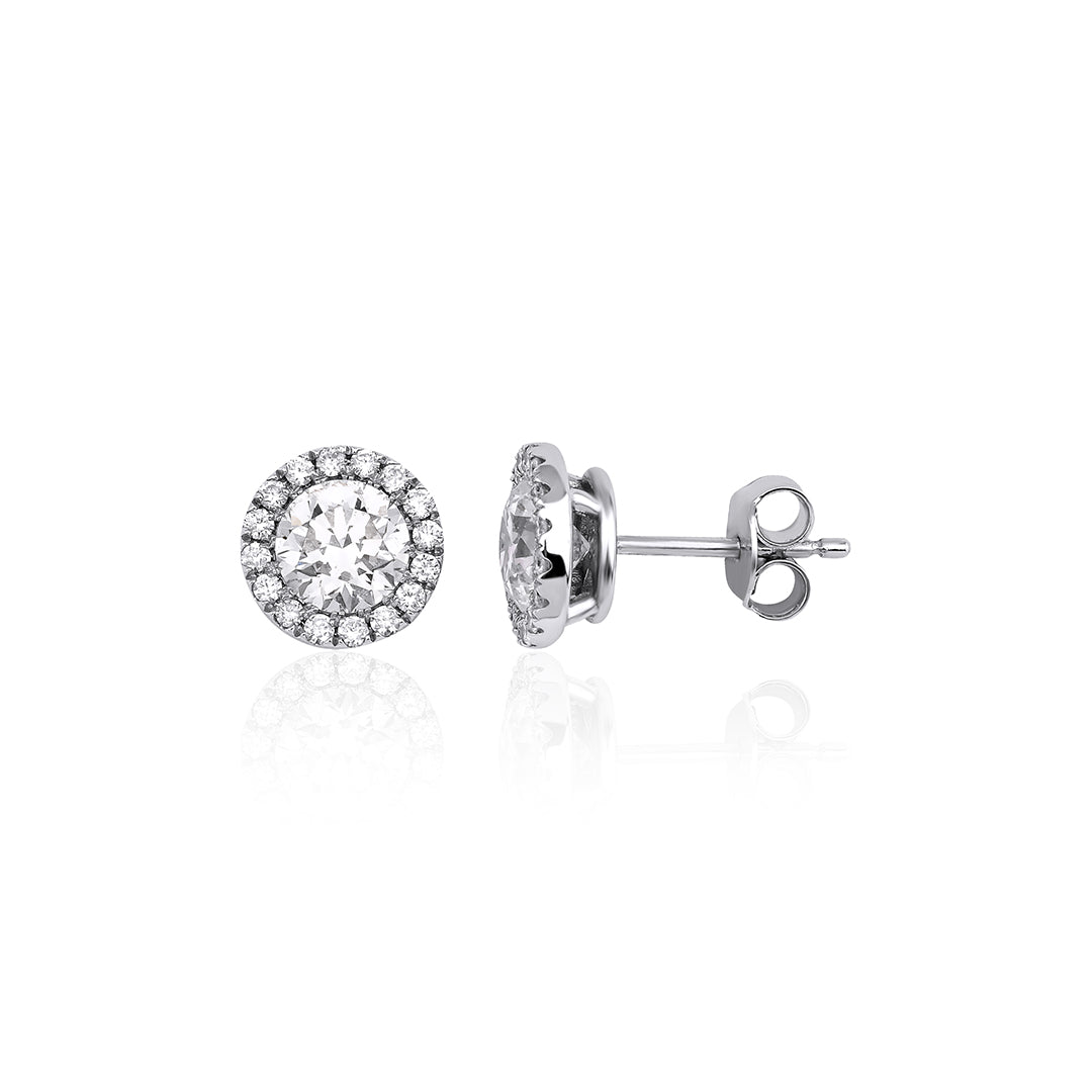 1.70 Carat Solitaire Earring