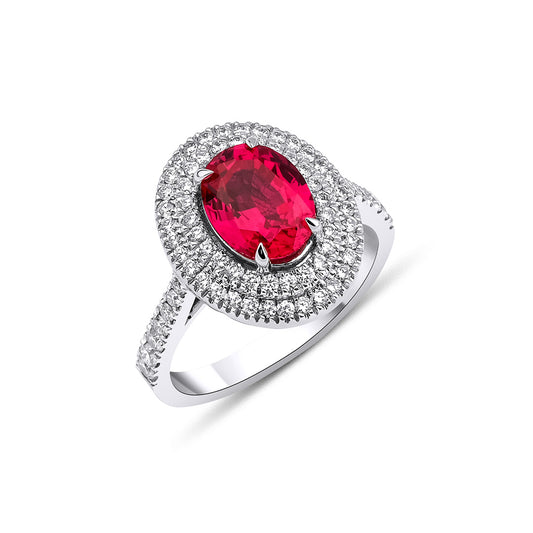 3.12 Karat Ruby Yüzük Pırlantalı