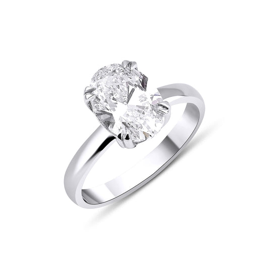 2.18 Carat Solitaire Diamond Ring (Oval)