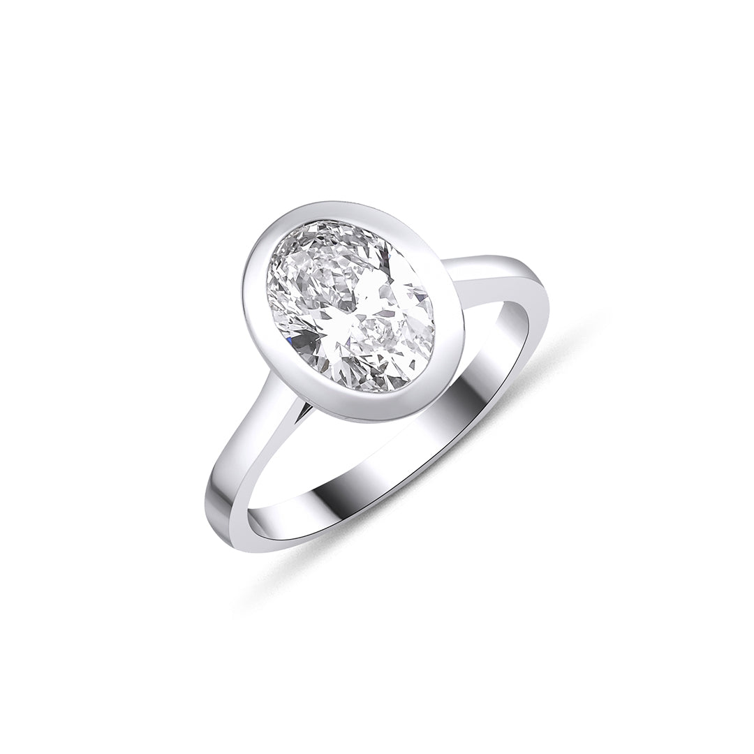 2.70 Carat Oval Cut Solitaire Diamond